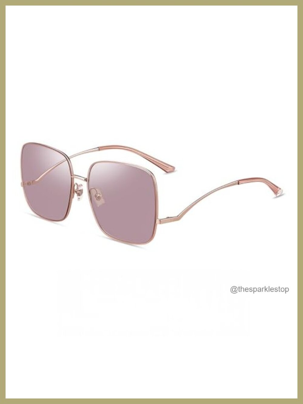 Oversized Square Polarized Sunglasses for Women HD Nylon Lens UV400 Protection
